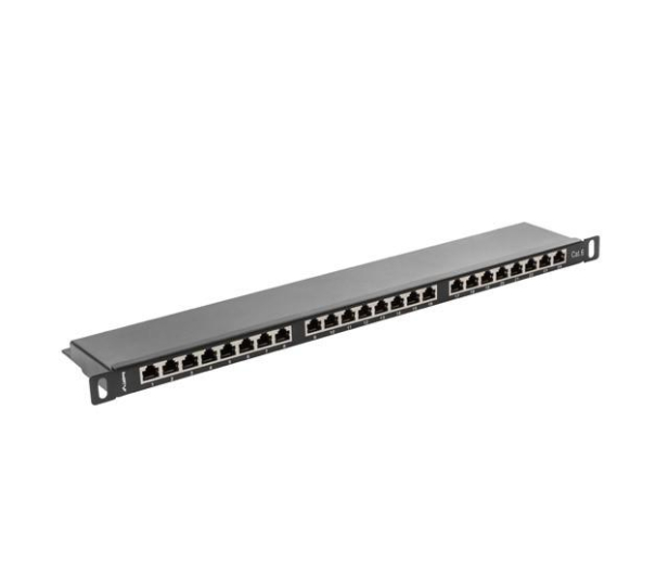 Lanberg Patchpanel 24p 19" 0,5U FTP 6 półka (czarna) - 457367 - zdjęcie 3